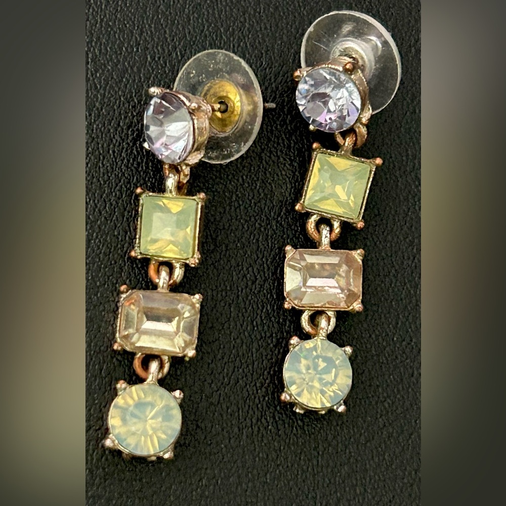 Y2K Pastel Rhinestone Drop Earrings McBling Costume Fairycore 2000s